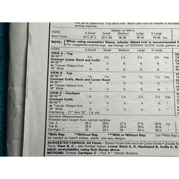 McCalls Sewing pattern 9529 unisex sweatshirt cardigan hoodie 1980s size small - Picture 4 of 6